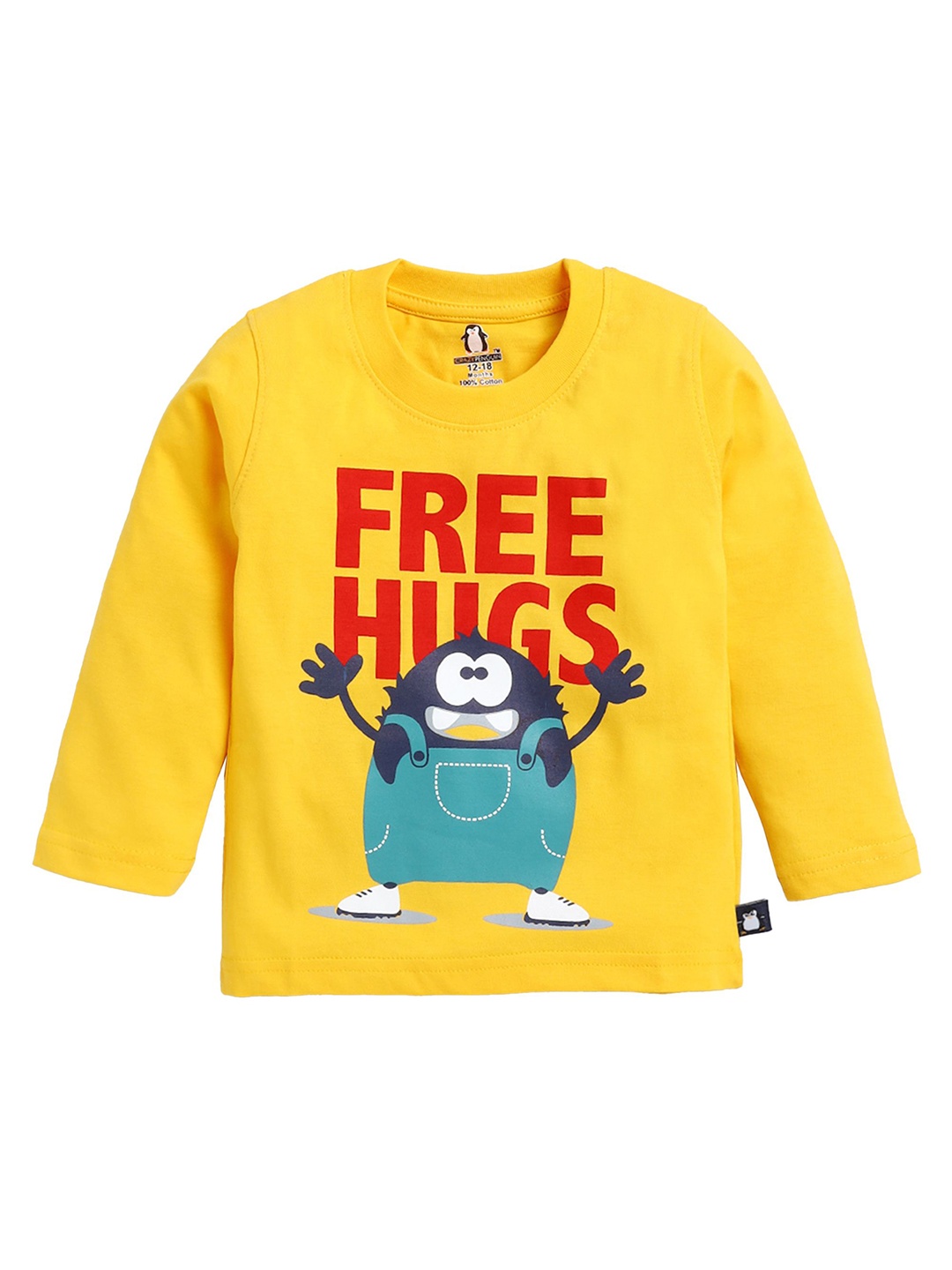 

CRAZYPENGUIN ELITE Boys Graphic Printed Cotton T-shirt, Yellow