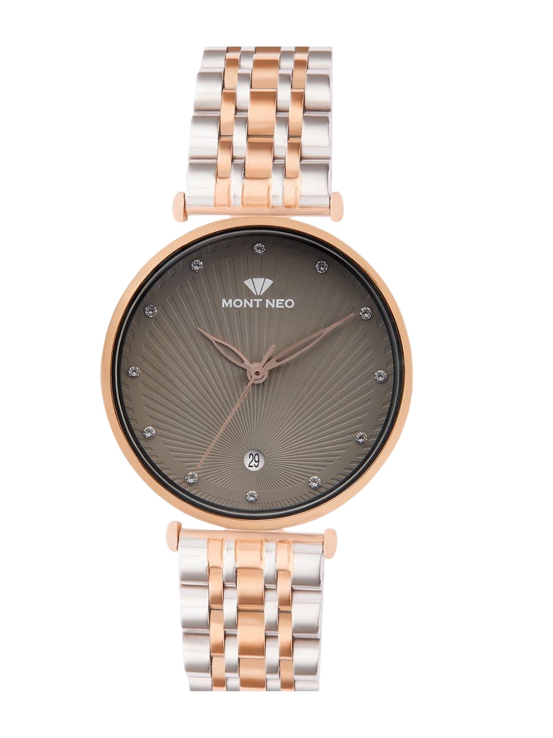 

MONT NEO Women Dial & Bracelet Style Straps Analogue Watch 9010E-M1315, Grey