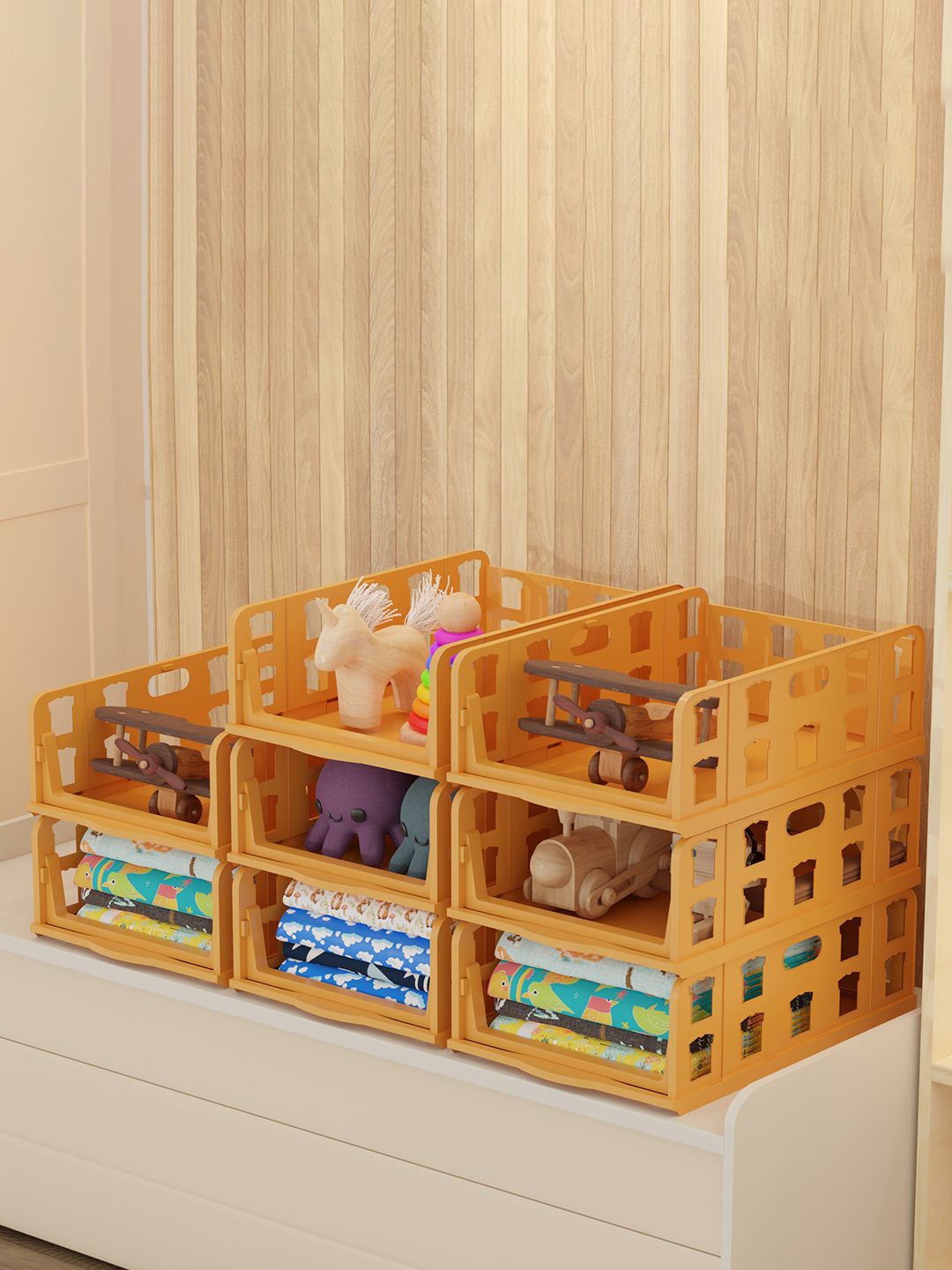 

Kuber Industries Brown Set of 8 Reusable Wardrobe Clothes Storage Drawer Organiser