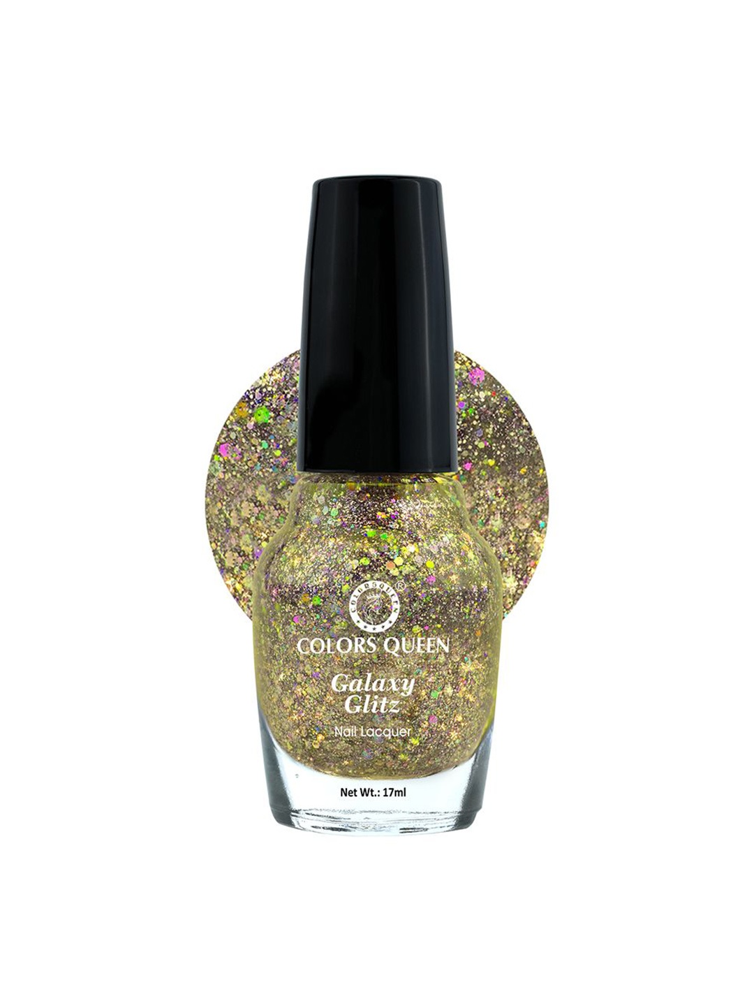 

Colors Queen Galaxy Glitz Nail Lacquer 17ml - Hypnotize, Olive