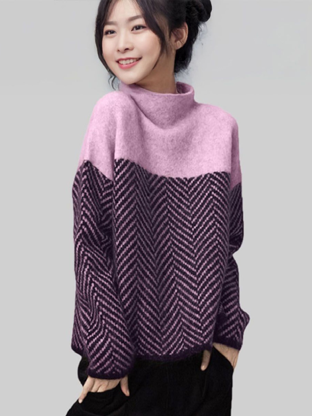 

StyleCast Women Chevron Pullover, Pink