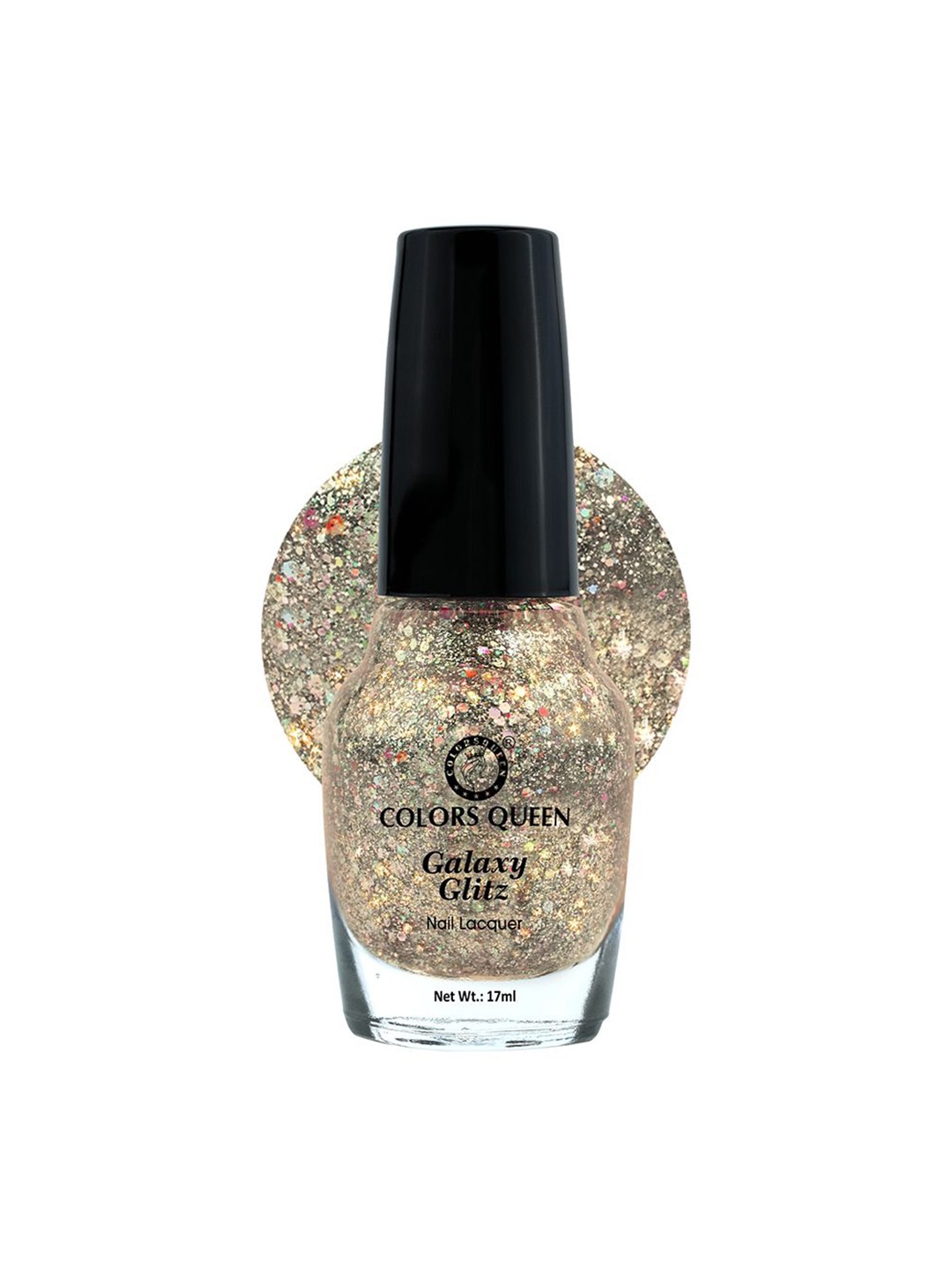 

Colors Queen Galaxy Glitz Nail Lacquer 17ml - Christmas Kiss 19, Gold