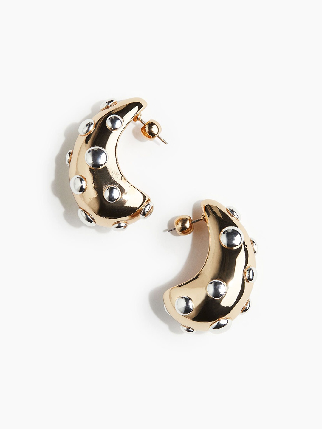 

H&M Studded Dome Earrings, Gold