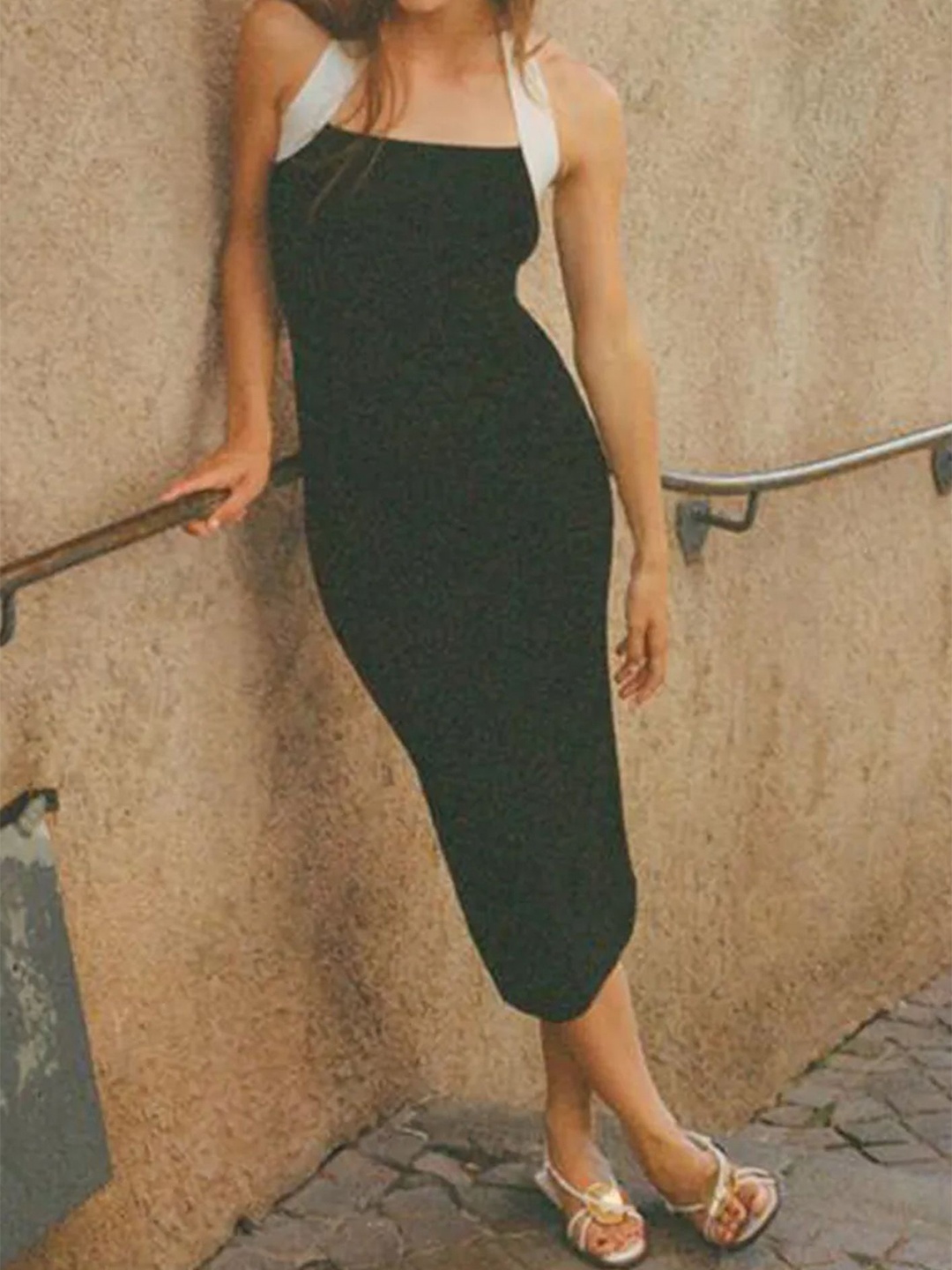 

LULU & SKY Sheath Midi Dress, Black