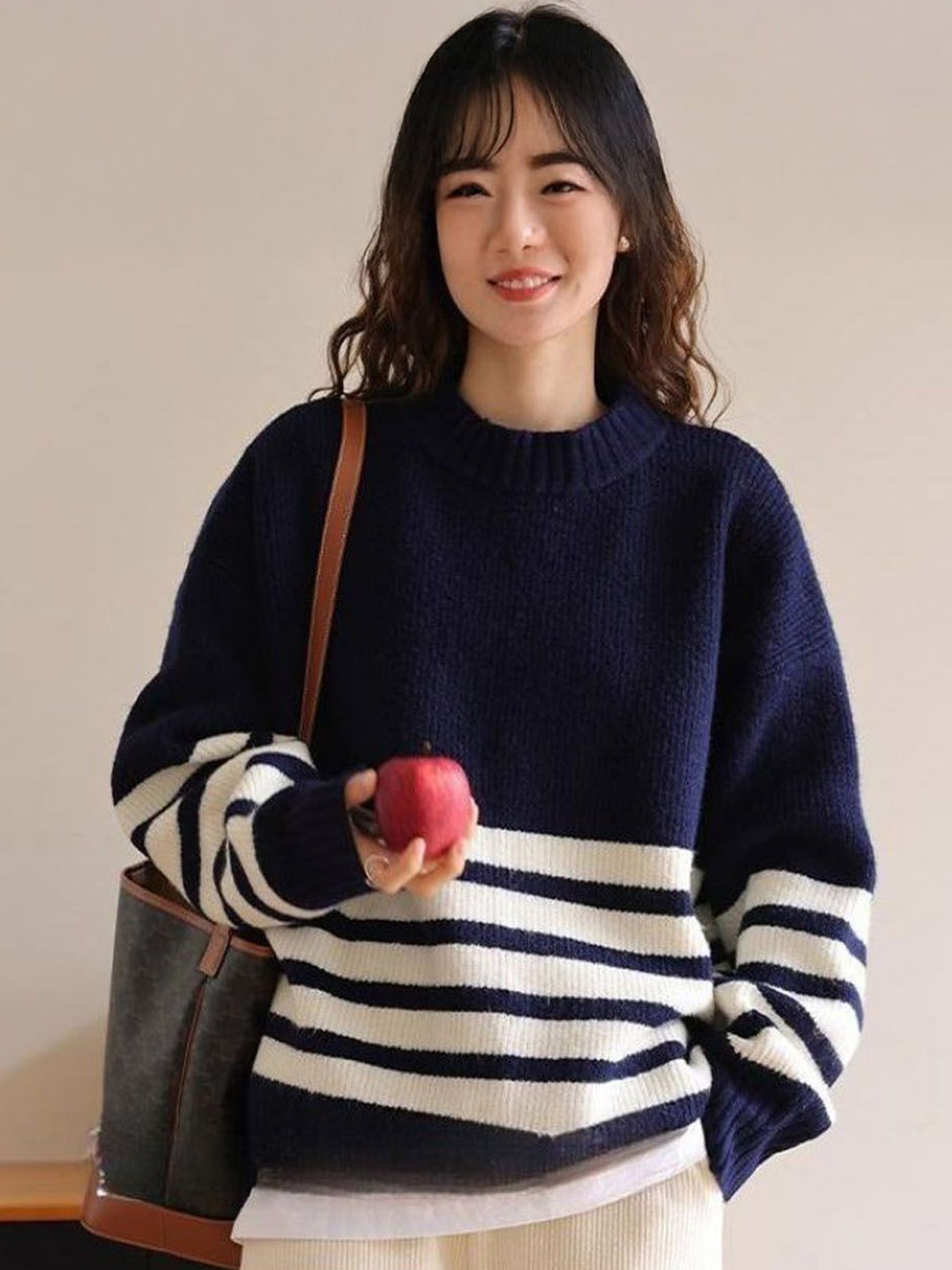 

StyleCast Women Striped Pullover, Blue