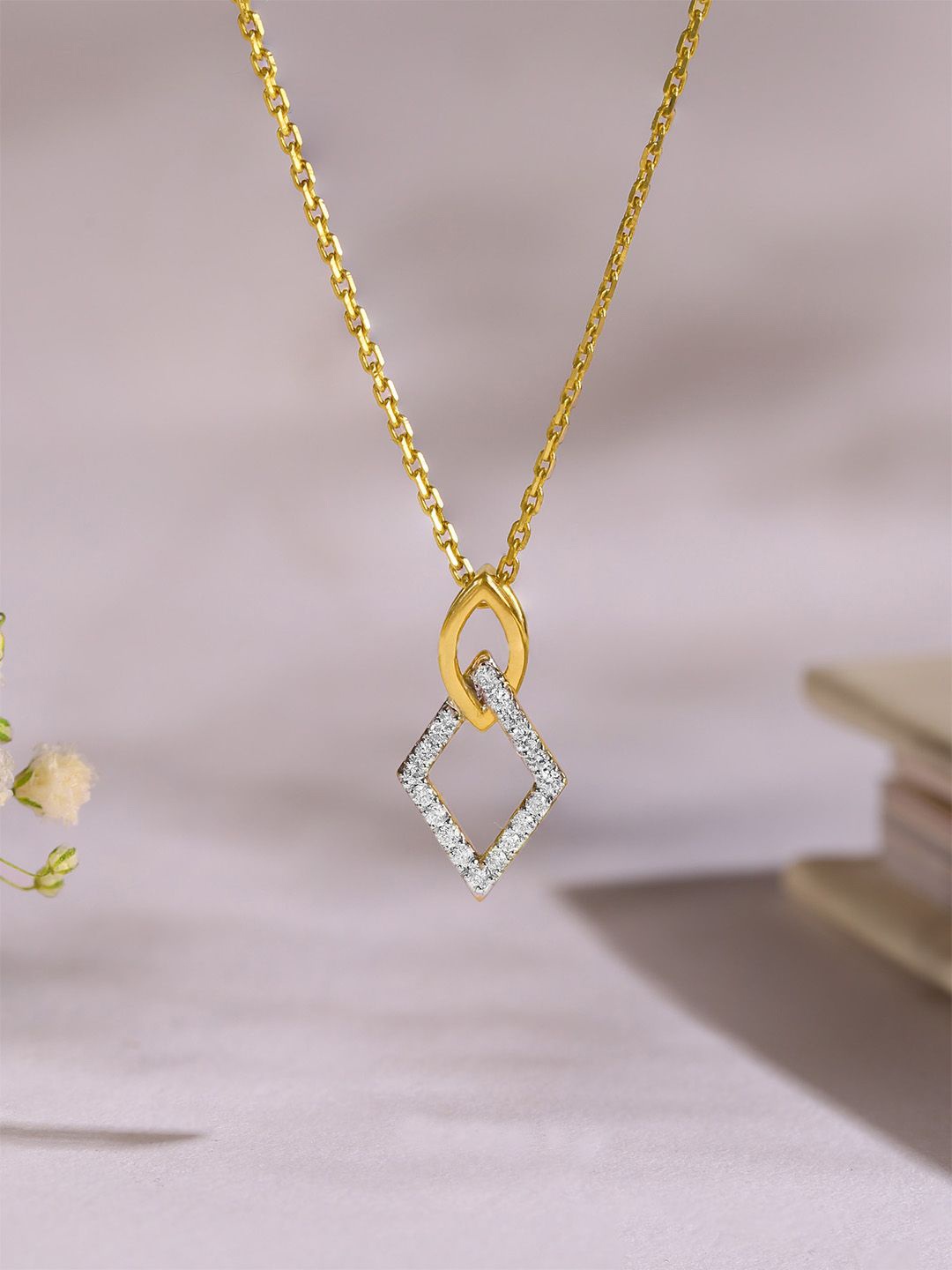 

Mia by Tanishq Women 14KT Diamond Pendant - 0.829 g, Yellow