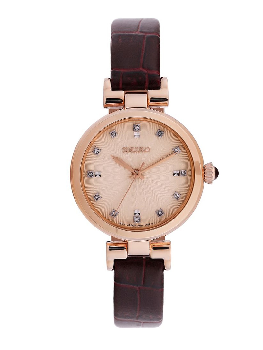 

SEIKO Women Dial & Leather Straps Analogue Chronograph Watch SRZ548P1, Gold