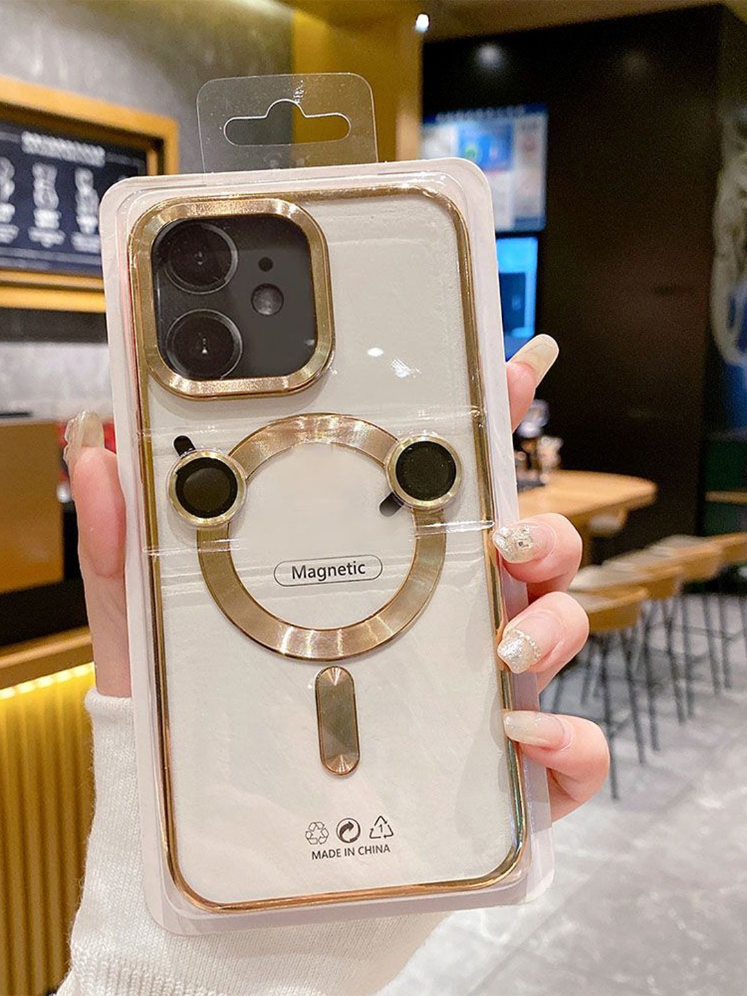 

Luxury Kase Solid Printed iPhone 11 Back Case Mobile Accessories, Gold