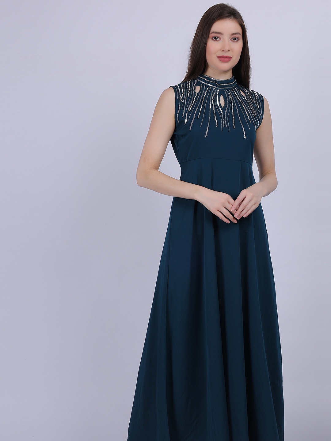 

Aumbe Embellished Maxi Dress, Teal