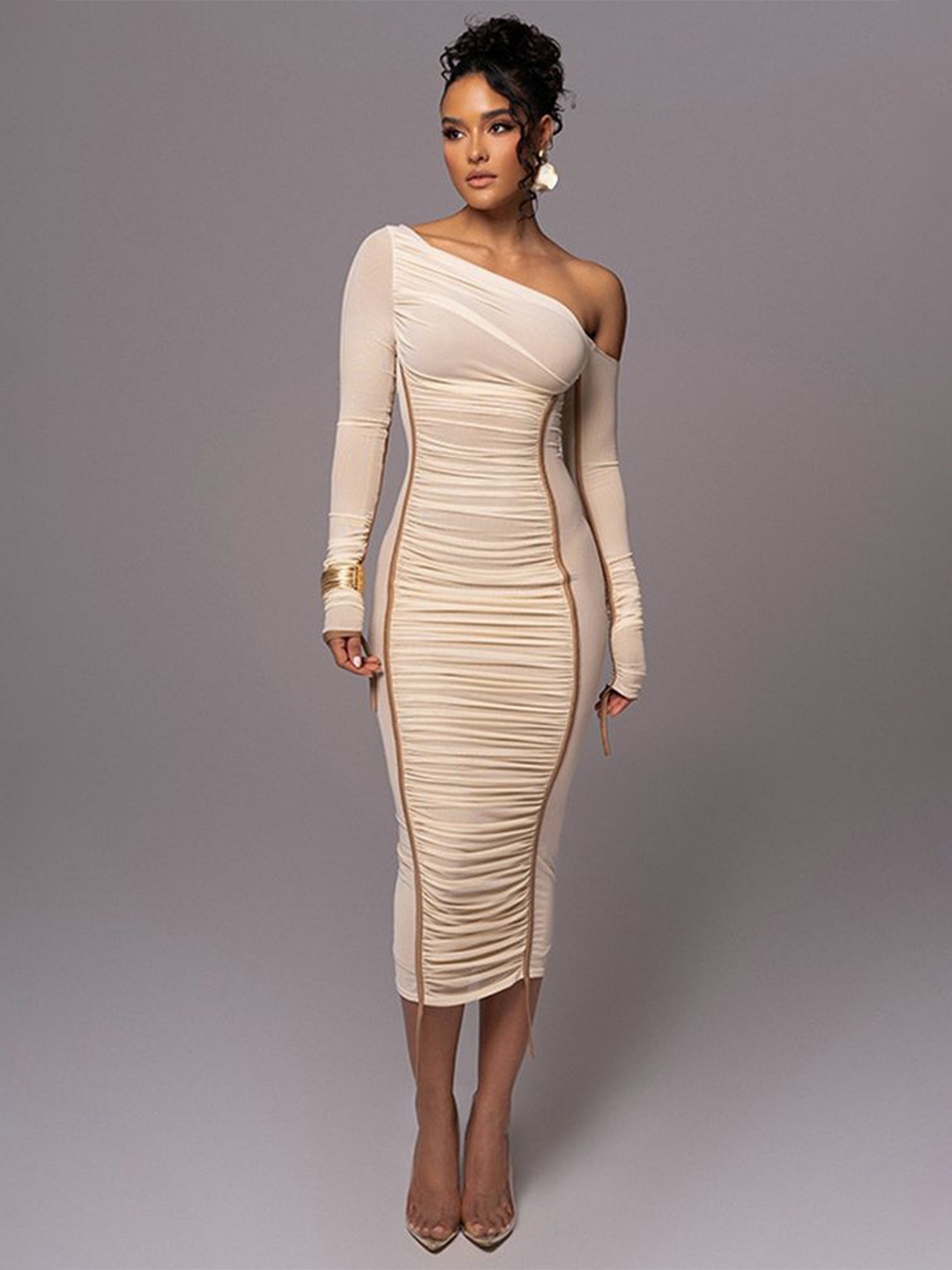 

LULU & SKY Bodycon Midi Dress, White