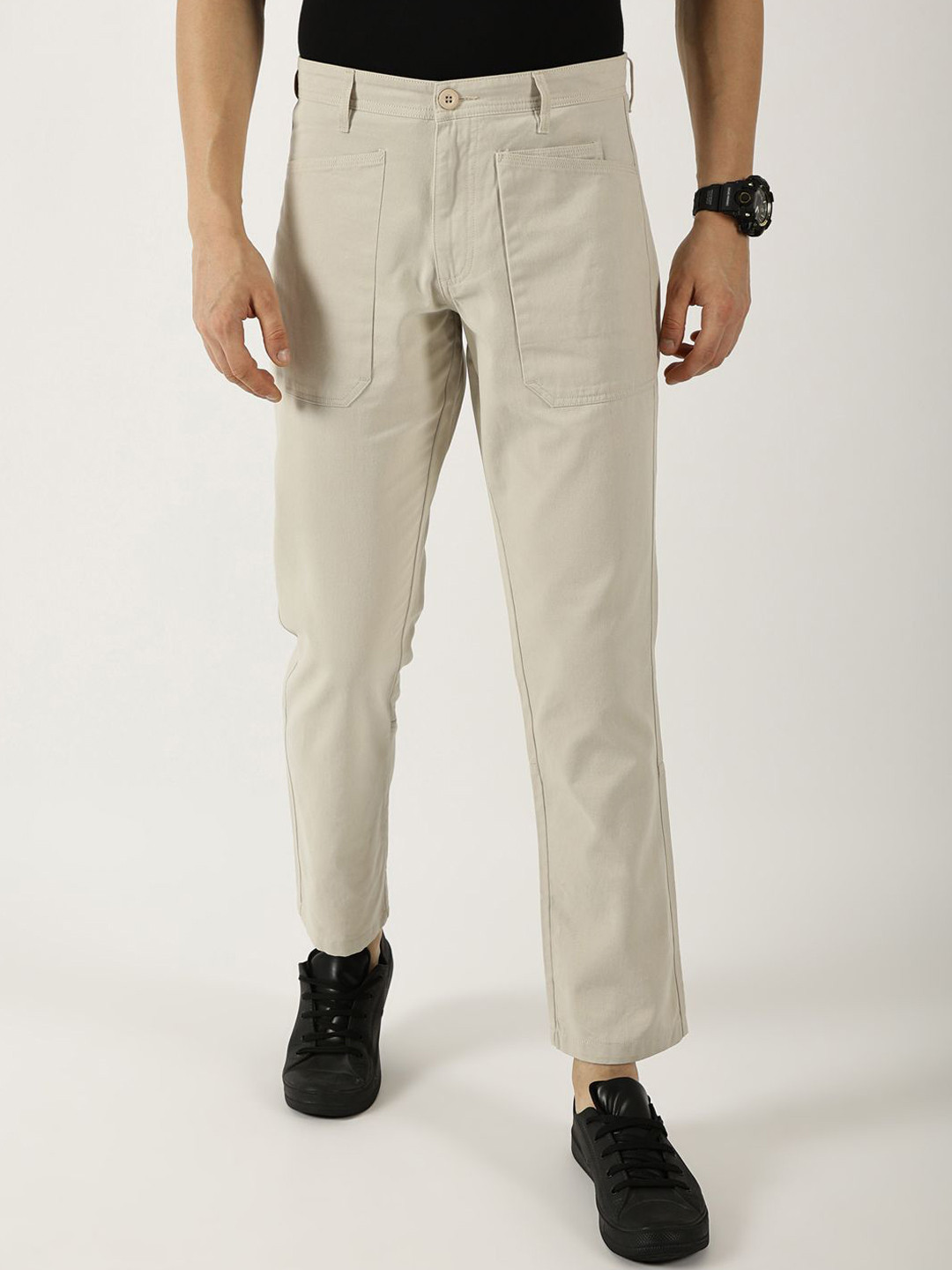 

Thomas Scott Men Smart Straight Fit Easy Wash Trousers, Grey