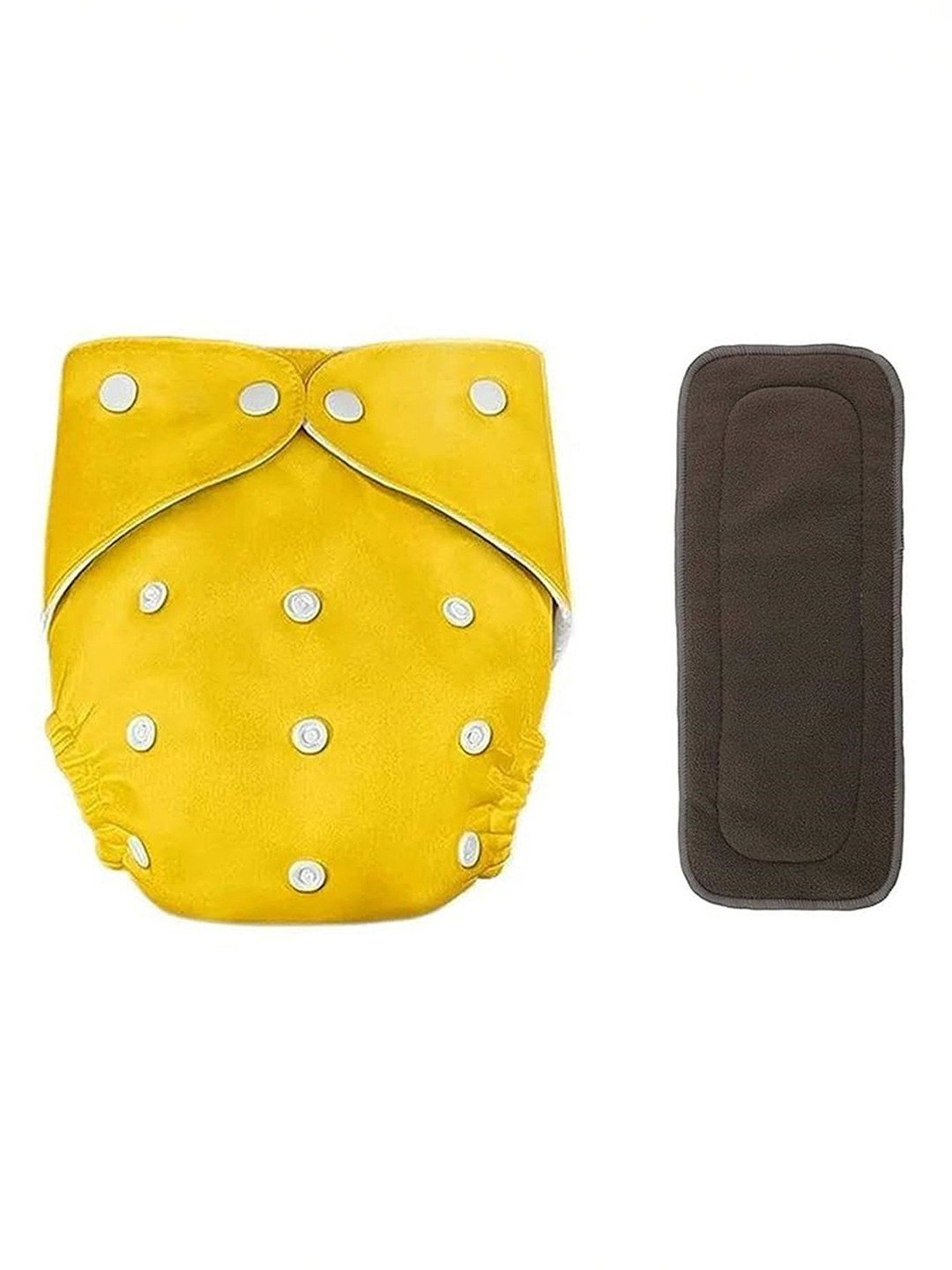 

Kritiu Kids Reusable Waterproof Cloth Diaper With Insert Pad, Yellow