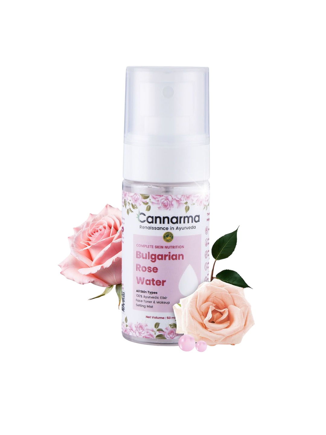 

Cannarma Bulgarian Rose Water Refreshing & Hydrating Skin Toner - 50 ml, Transparent