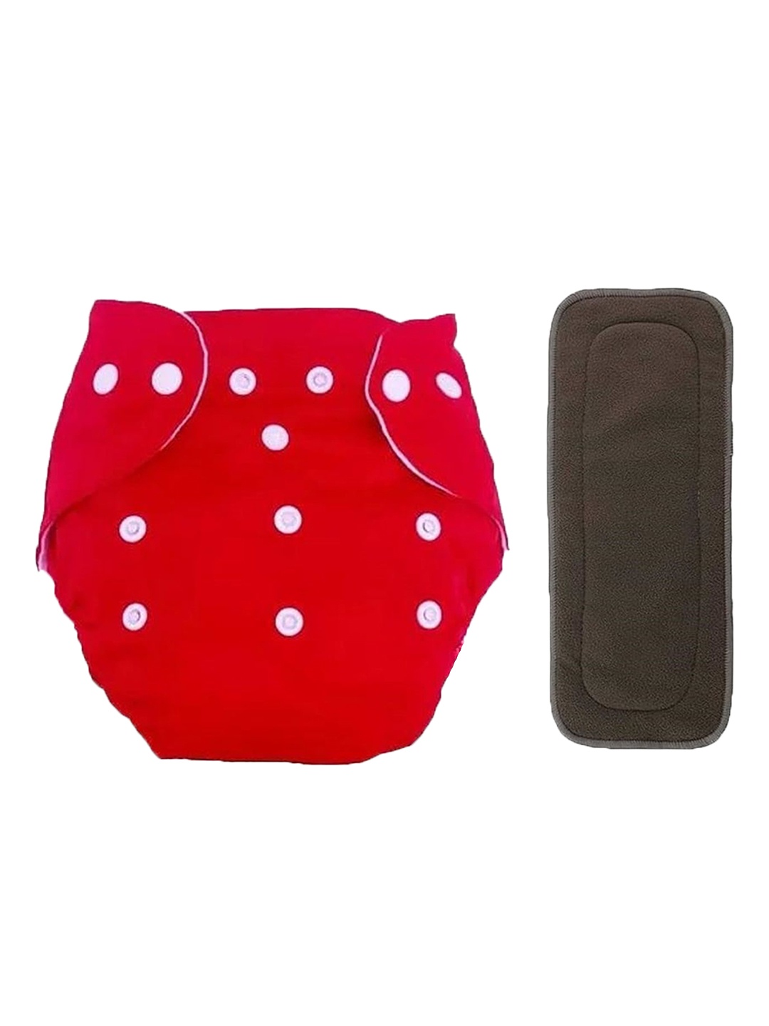 

Kritiu Kids Reusable Waterproof Cloth Diaper With Insert Pad, Red