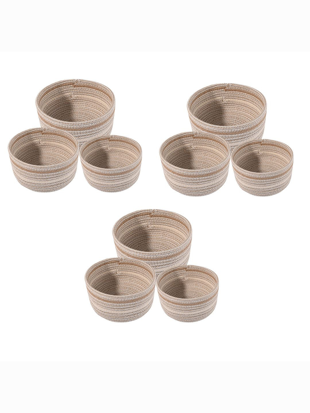 

Kuber Industries Khaki 9 Pieces Foldable Drawer Organisers