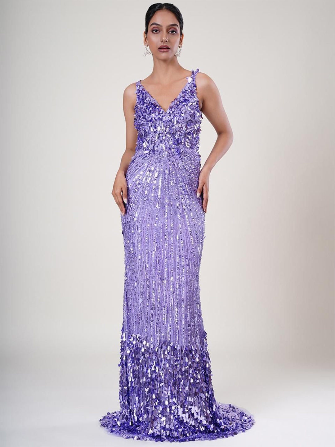 

UPGRADE Women Embellished Gown Maxi Dress, Purple