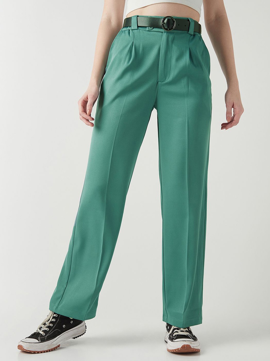 

Bewakoof Women Sea Green Korean Pants