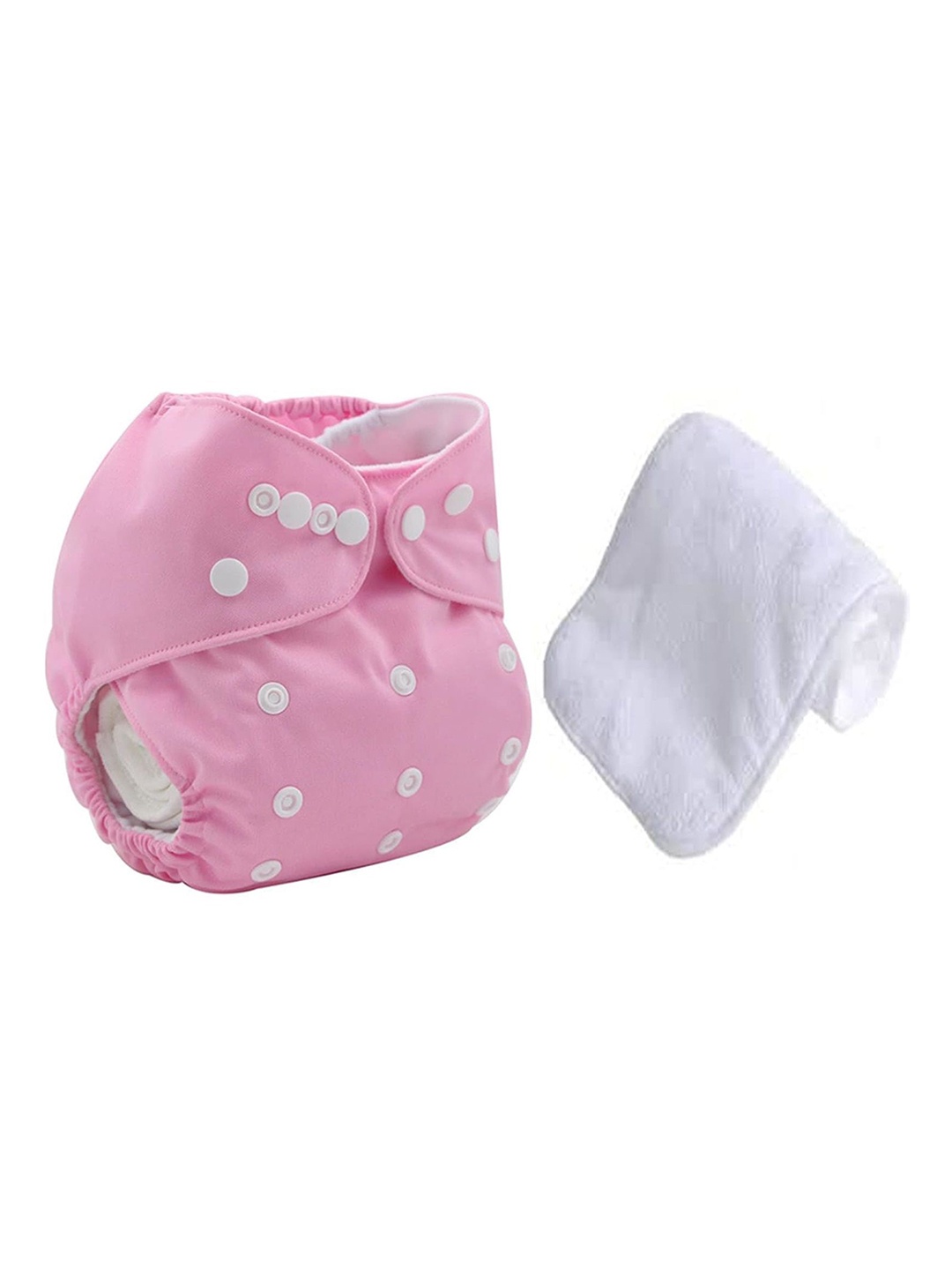 

Kritiu Kids Reusable Waterproof Cloth Diaper With Insert Pad, Pink