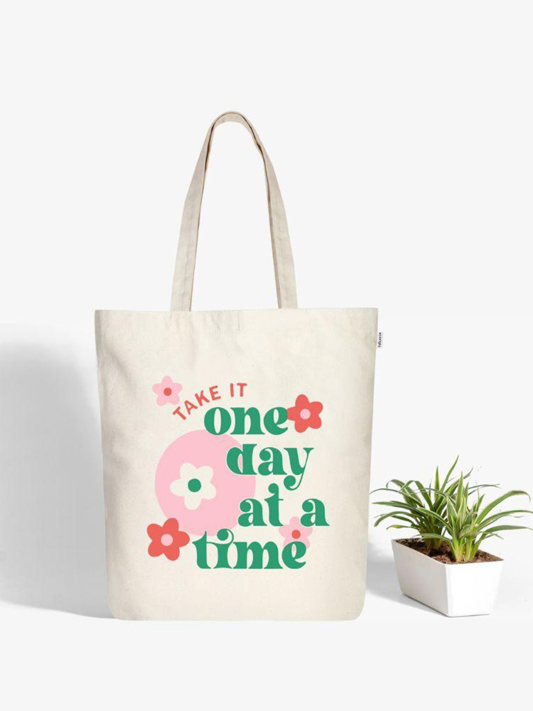 

EcoRight Zipper Tote Bag - Blooming, Cream