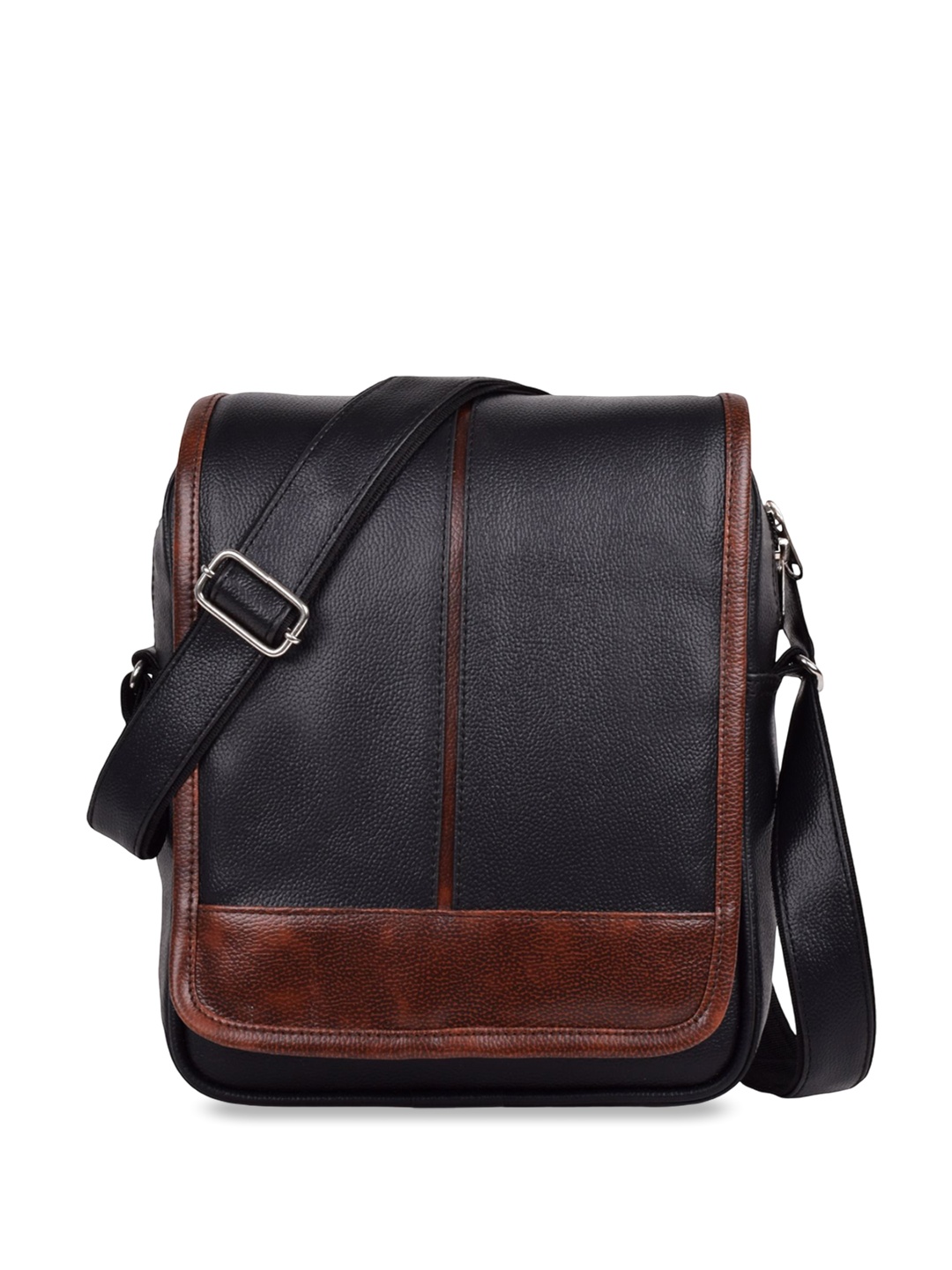 

SPOTIC Men Textured Crossbody Sling Bag, Black