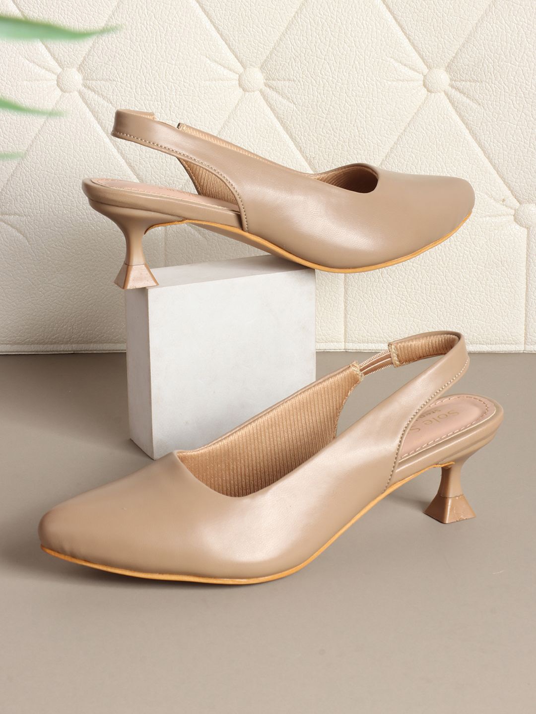 

Sole Saga Block Sandals, Taupe