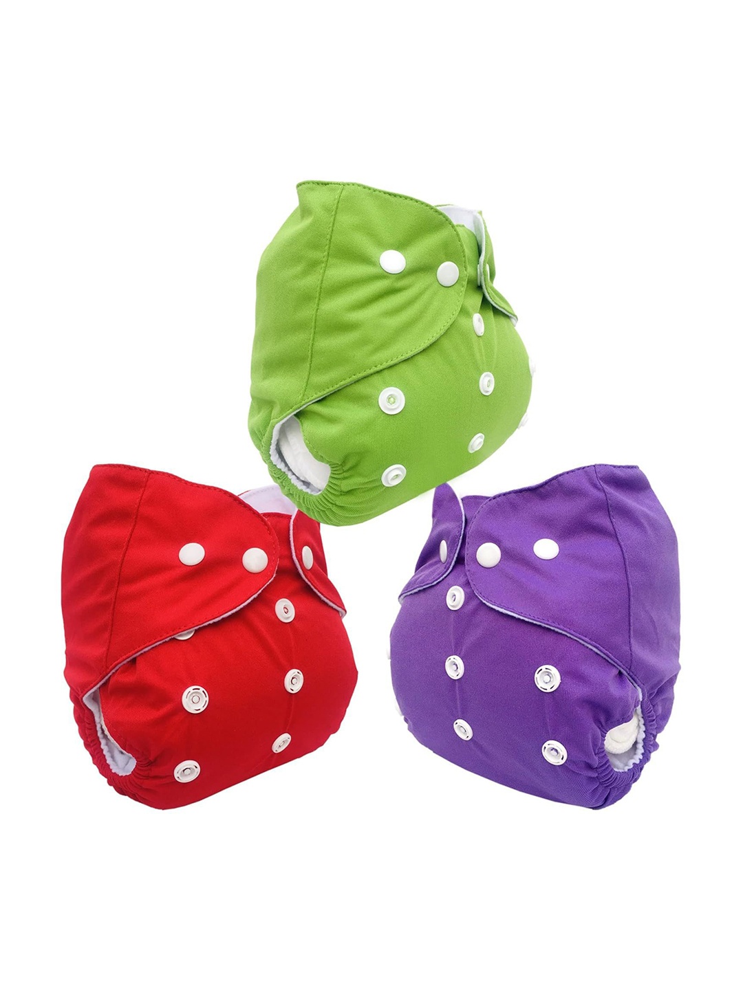 

Kritiu Kids - Unisex Set Of 3 Reusable Waterproof Cloth Diapers, Purple