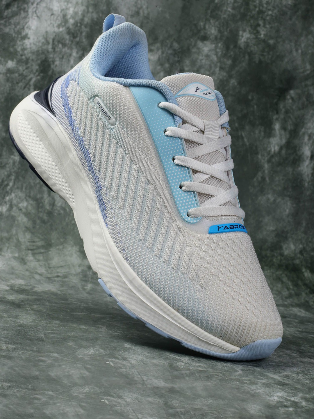 

ABROS Men Mesh Running Shoes, Off white