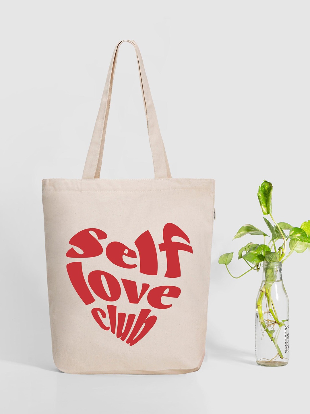 

EcoRight Zipper Tote Bag - Self Love, Cream
