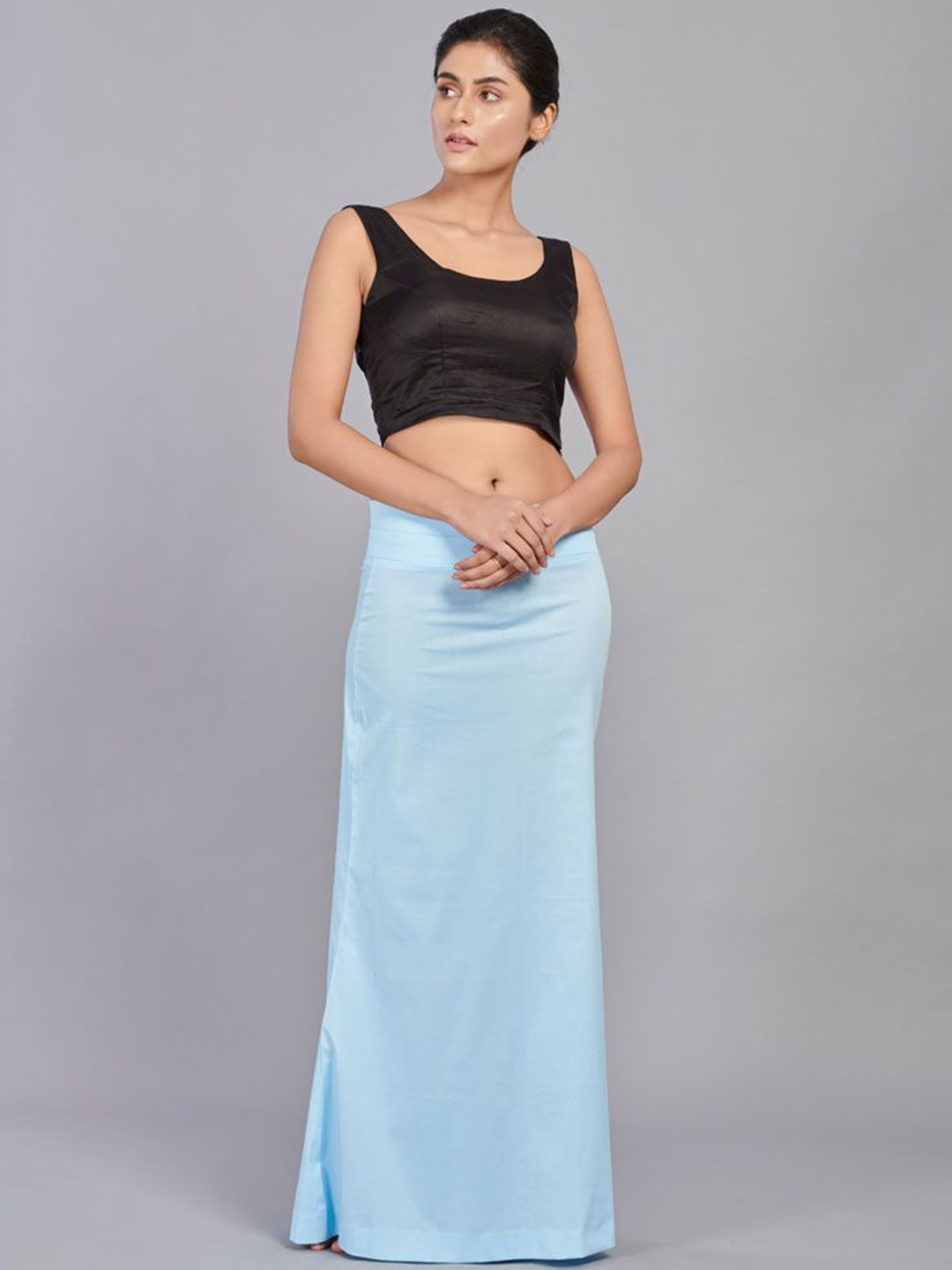 

I AM BY DOLLY JAIN D'Coat Simple With Extender Pettocoat Saree Shapewear, Blue