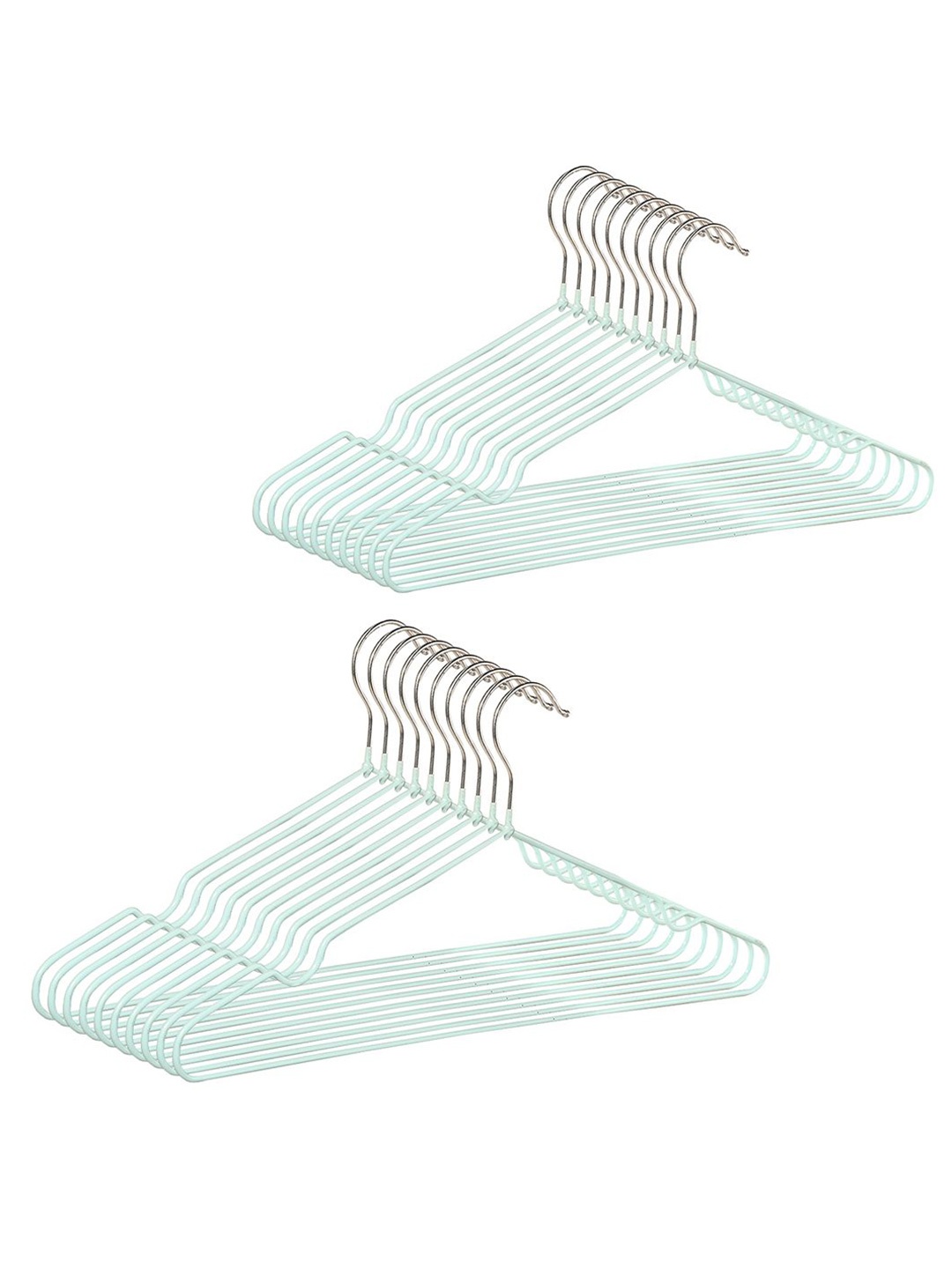 

Kuber Industries 20-Pcs Green Multi Purpose Cloth Hangers
