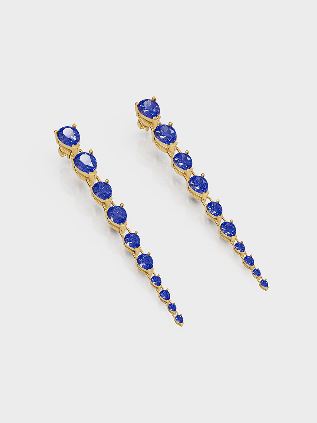 

Anushka Jain Jewellery 925 Sterling Silver Gold-Plated CZ Studded Classic Drop Earrings