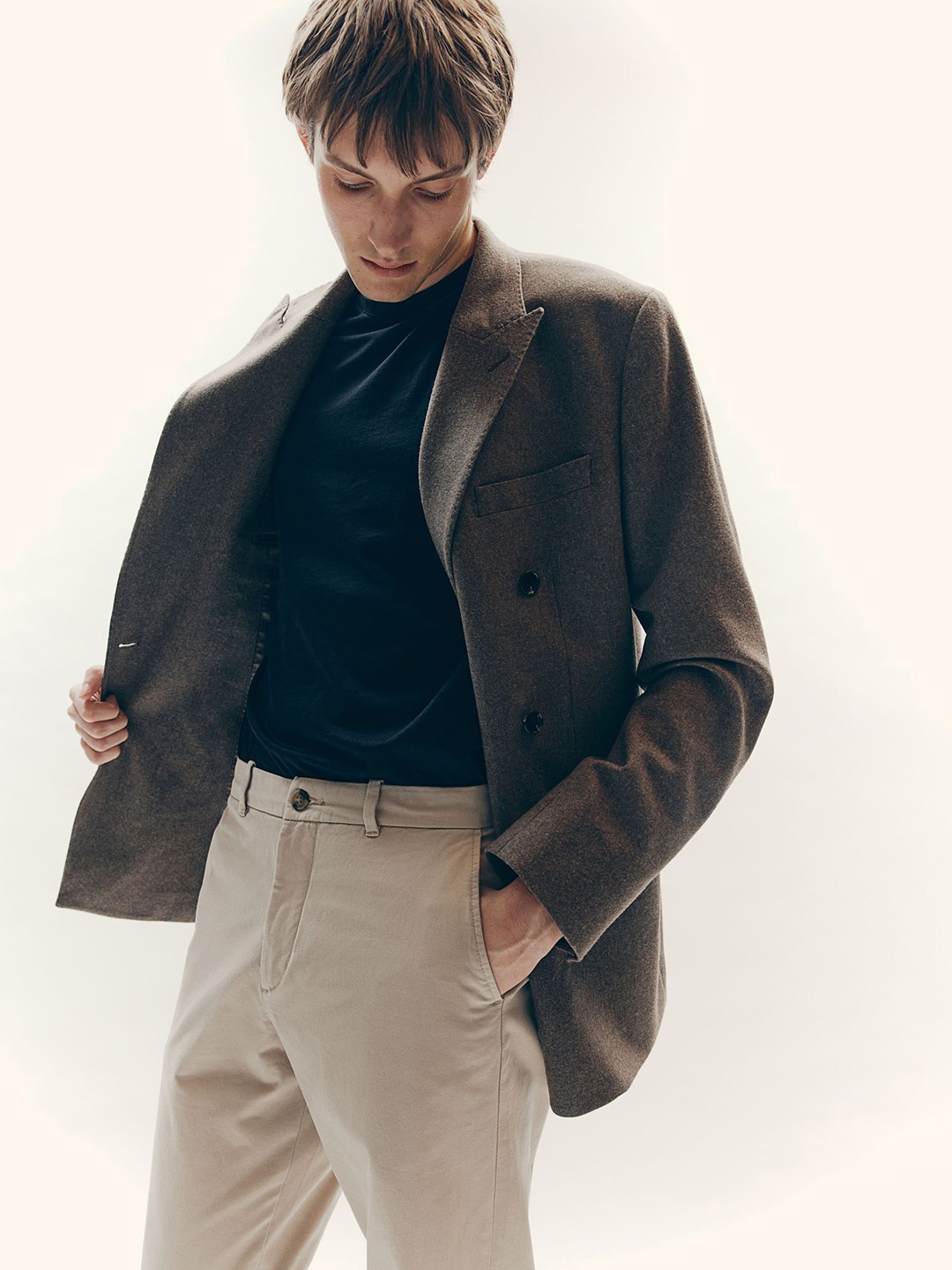 

H&M Slim Fit Cotton Chinos, Beige