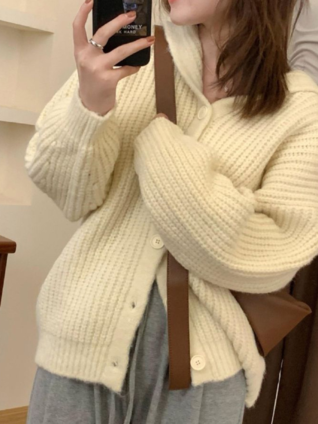 

LULU & SKY Women Longline Cardigan, Beige