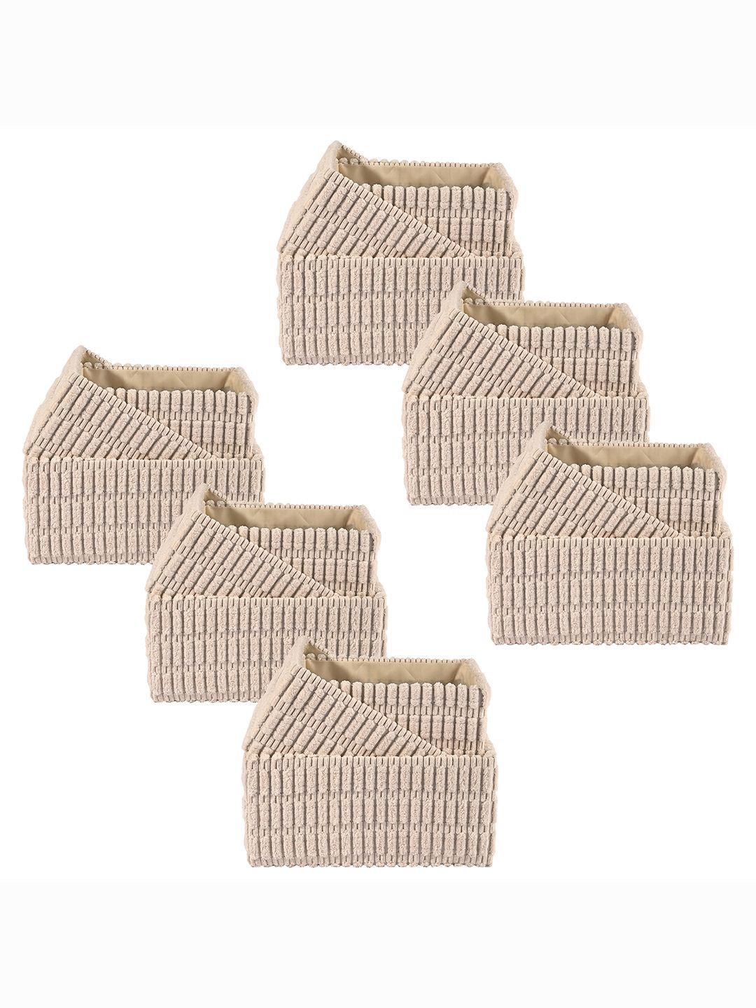 

Kuber Industries Beige 18 Pieces Regular Drawer Organiser