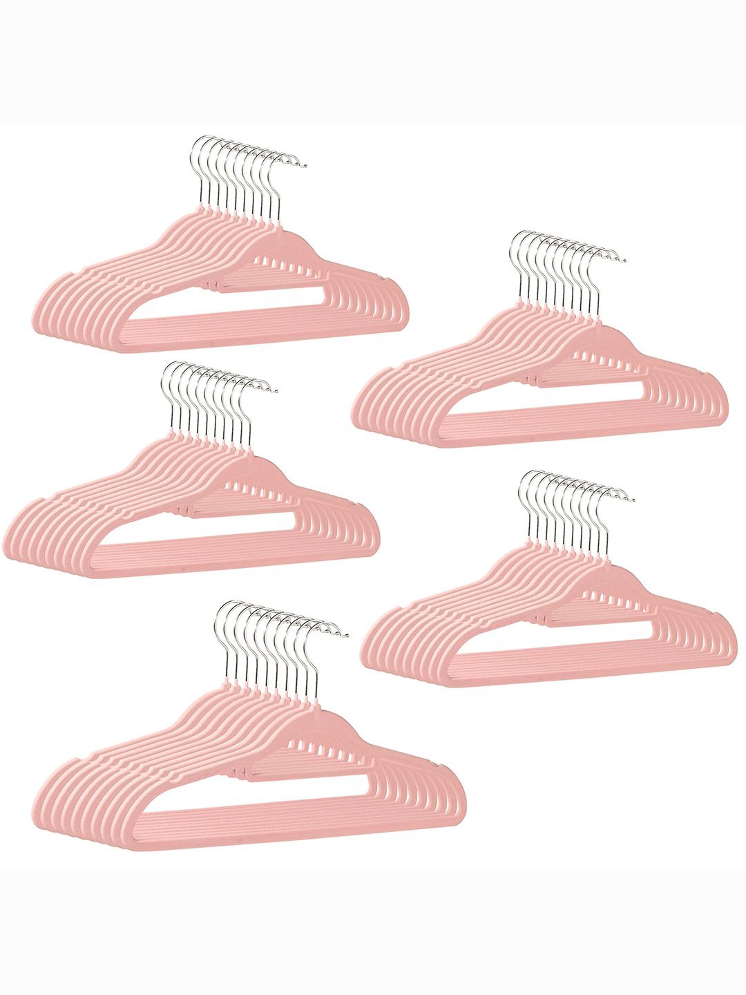 

Kuber Industries Set Of 50 Pink Cloth Hangers