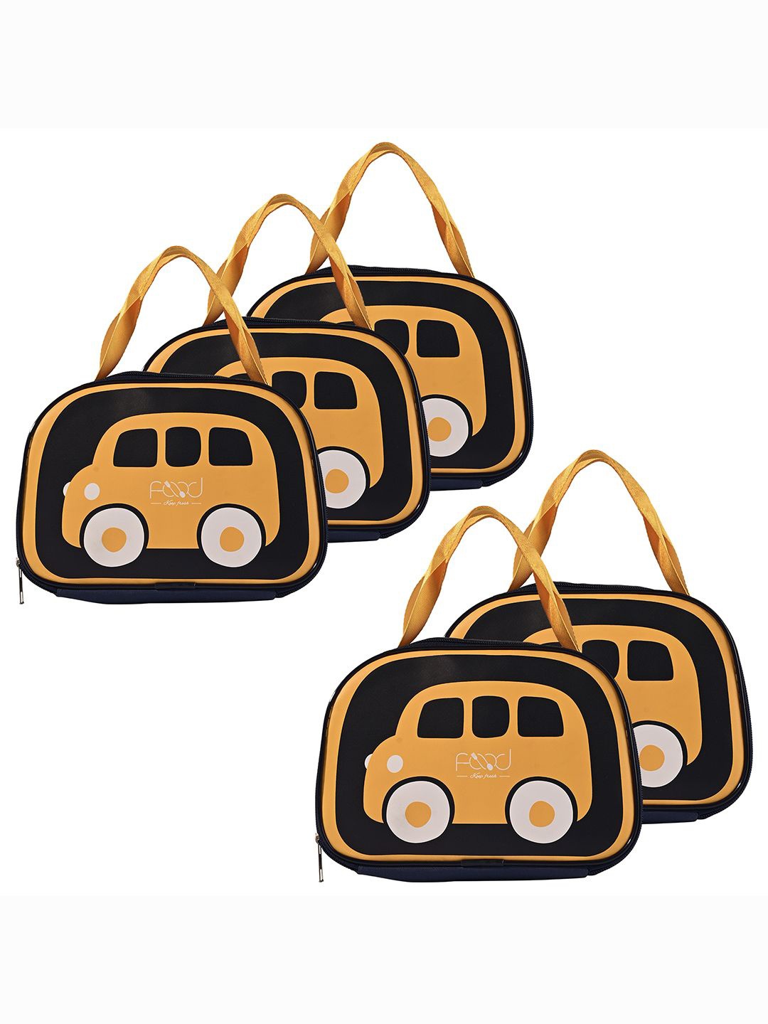 

Kuber Industries Set of 5 Other Prints Lunch bags Travel Accessory, Navy blue