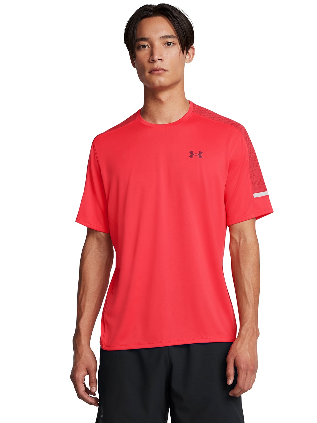 

UNDER ARMOUR Brand Logo Print Detail Loose Tech Training T-shirt with Reflective Elements, Red