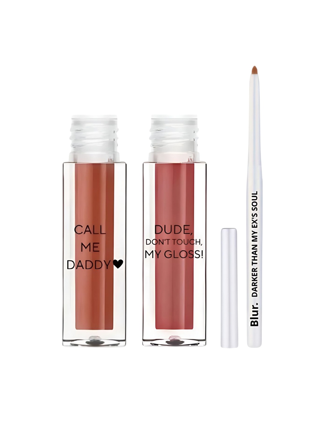 

BLUR INDIA Set Of 3 Liquid Lipstick - 5 ml, Lip Gloss - 2.5 ml & Lip Liner - 35 g, Nude