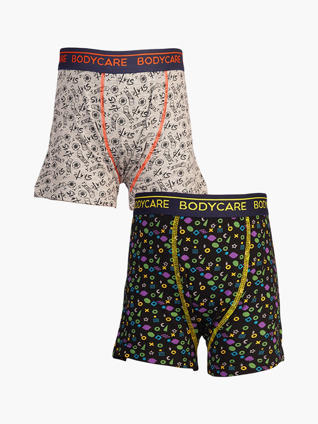 

Bodycare Boys Pack Of 2 Printed Cotton Trunks KGA2083B-PK006, Black