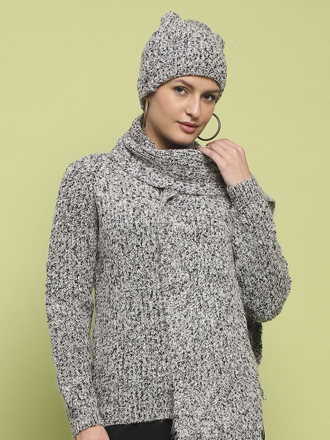 

Madame Women Boucle Pullover, Grey