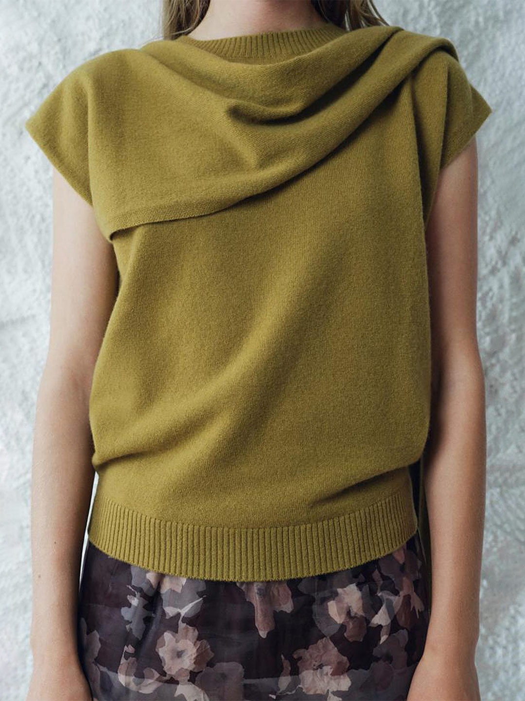 

LULU & SKY Women Shawl Collar Pullover, Khaki