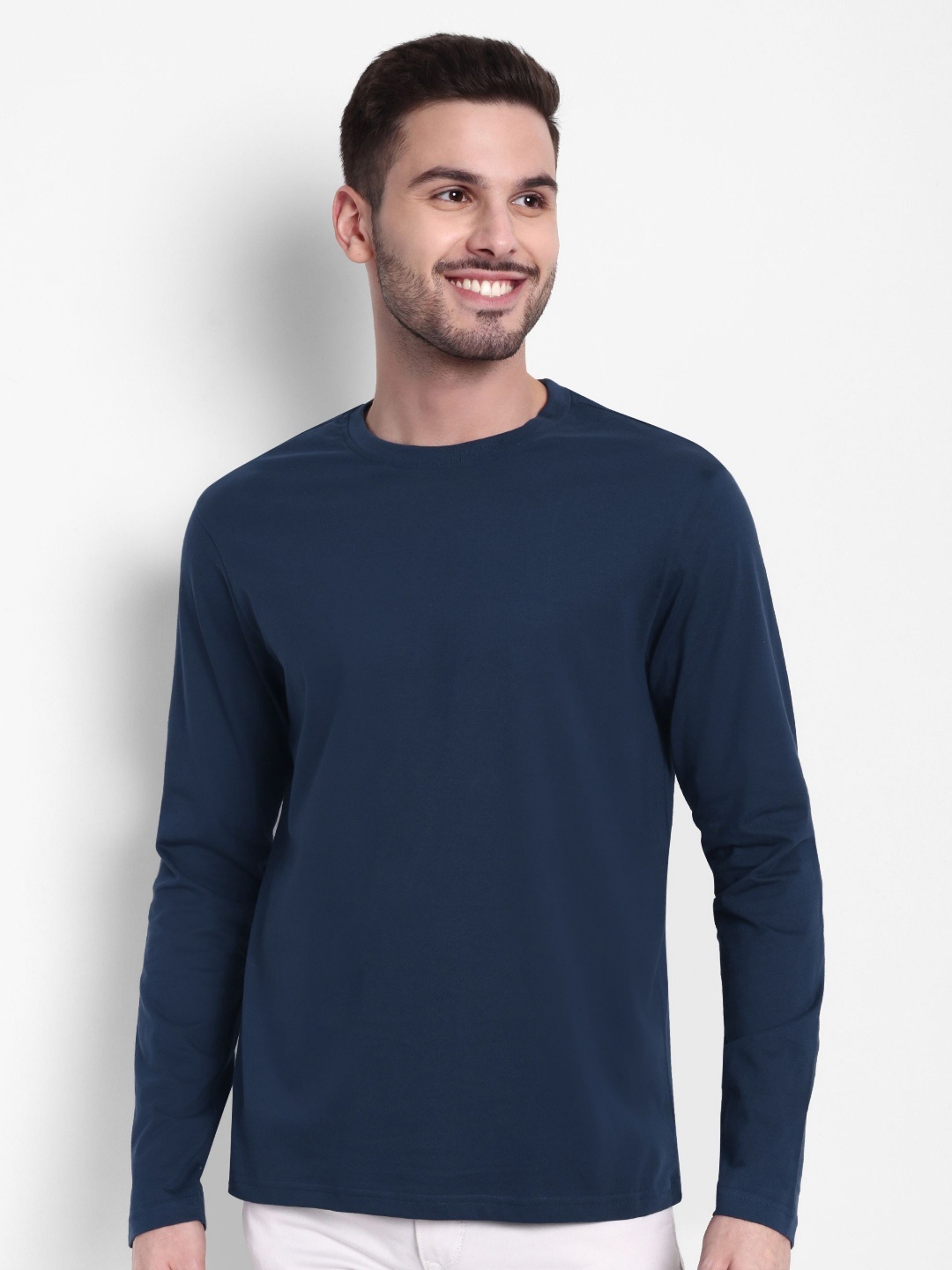 

inner element Men Bio Finish Solid T-shirt, Navy blue