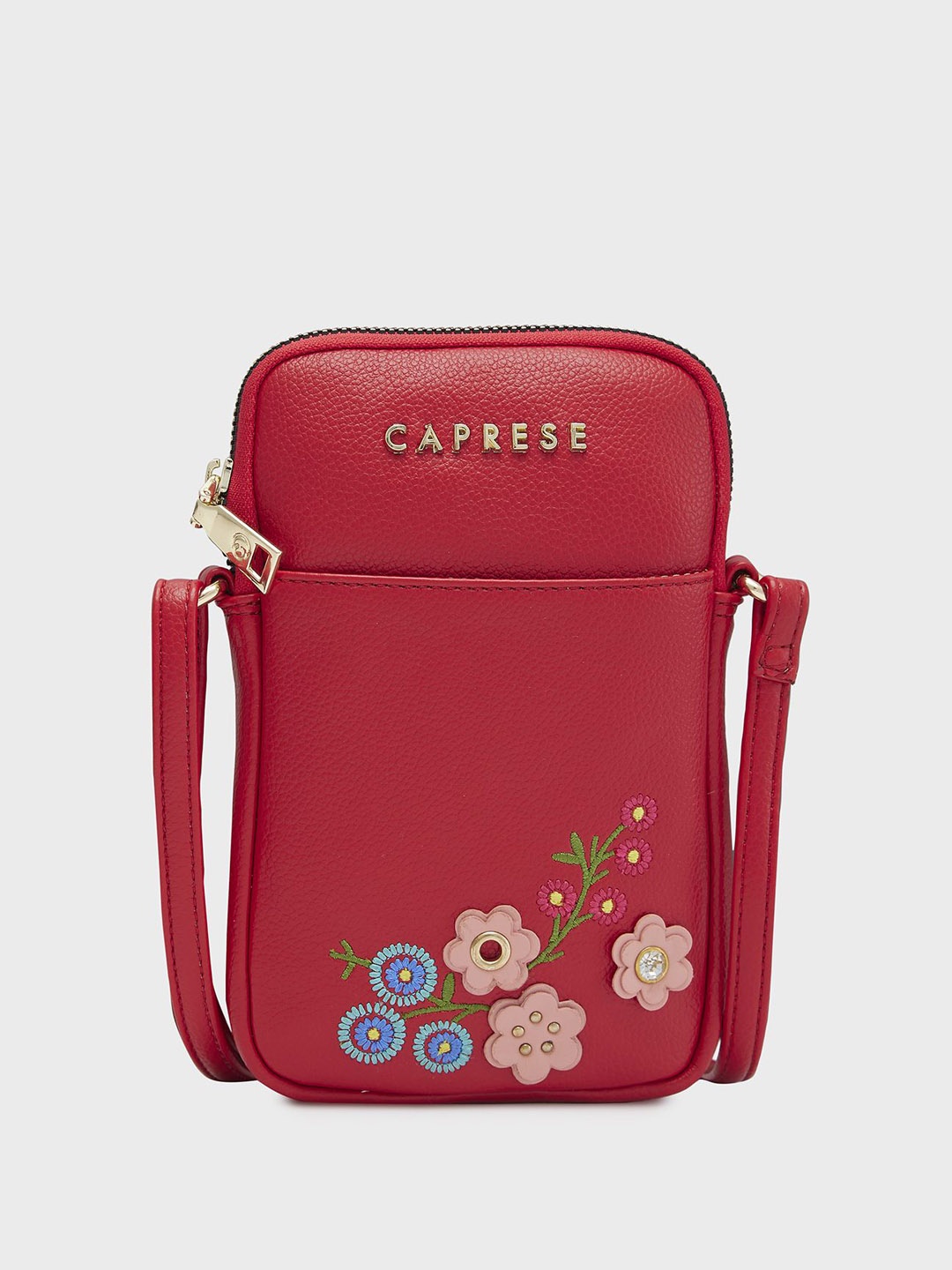 

Caprese PU Structured Sling Bag, Red