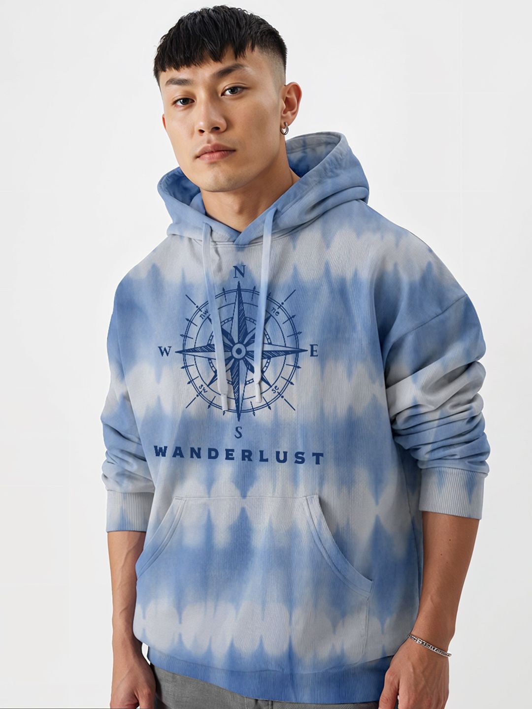 

Crazymonk Men Printed Hooded Sweatshirt, Multi