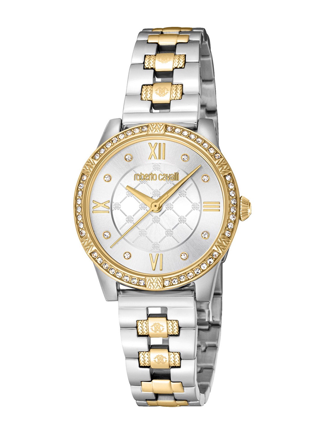 

Roberto Cavalli Women Embellished Dial & Stainless Steel Straps Analogue Watch RC5L032M0085, Multi