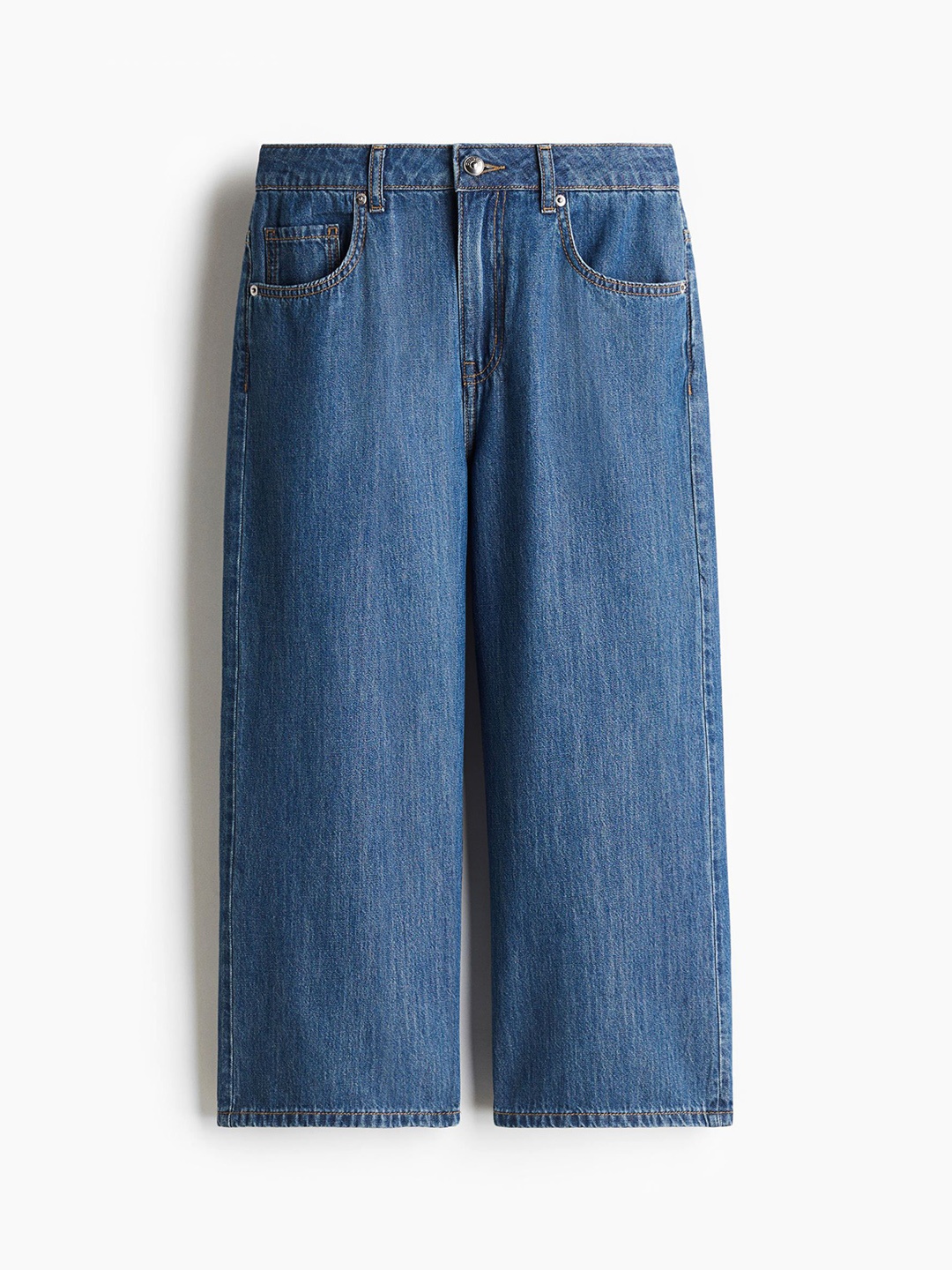 

H&M Wide High Cropped Jeans, Blue