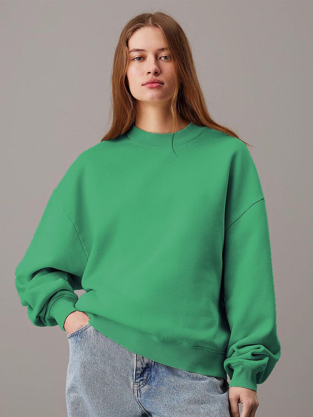 

Stylecast X Kotty Women Round Neck Sweatshirt, Green
