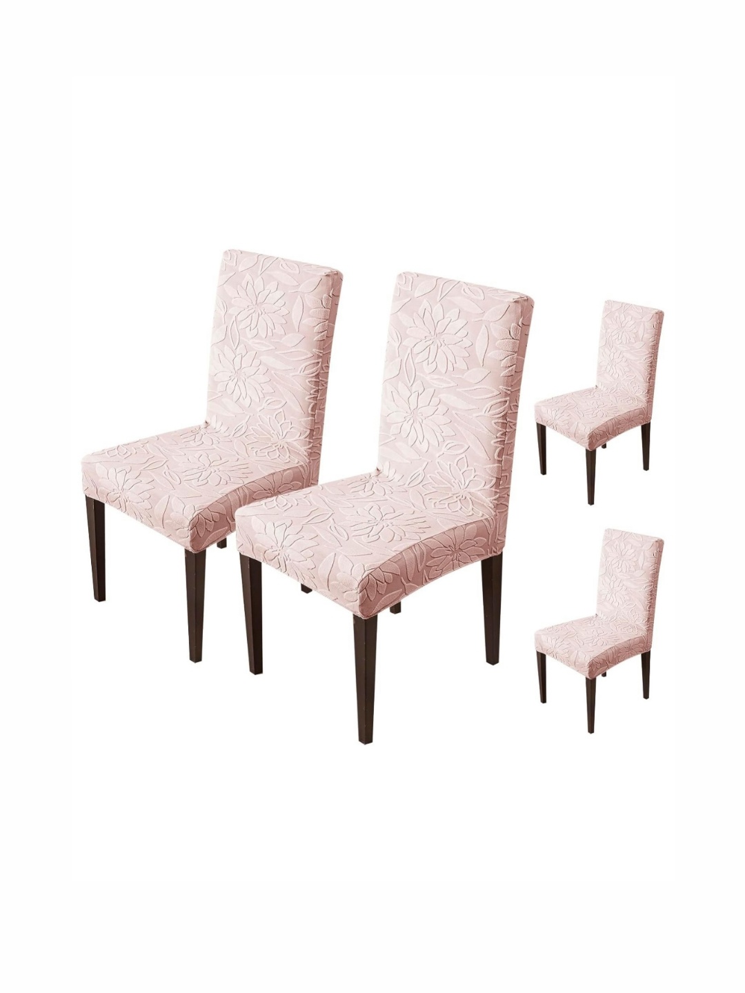 

HOUSE OF QUIRK Pink 4 Pieces Floral Dining Chair Covers