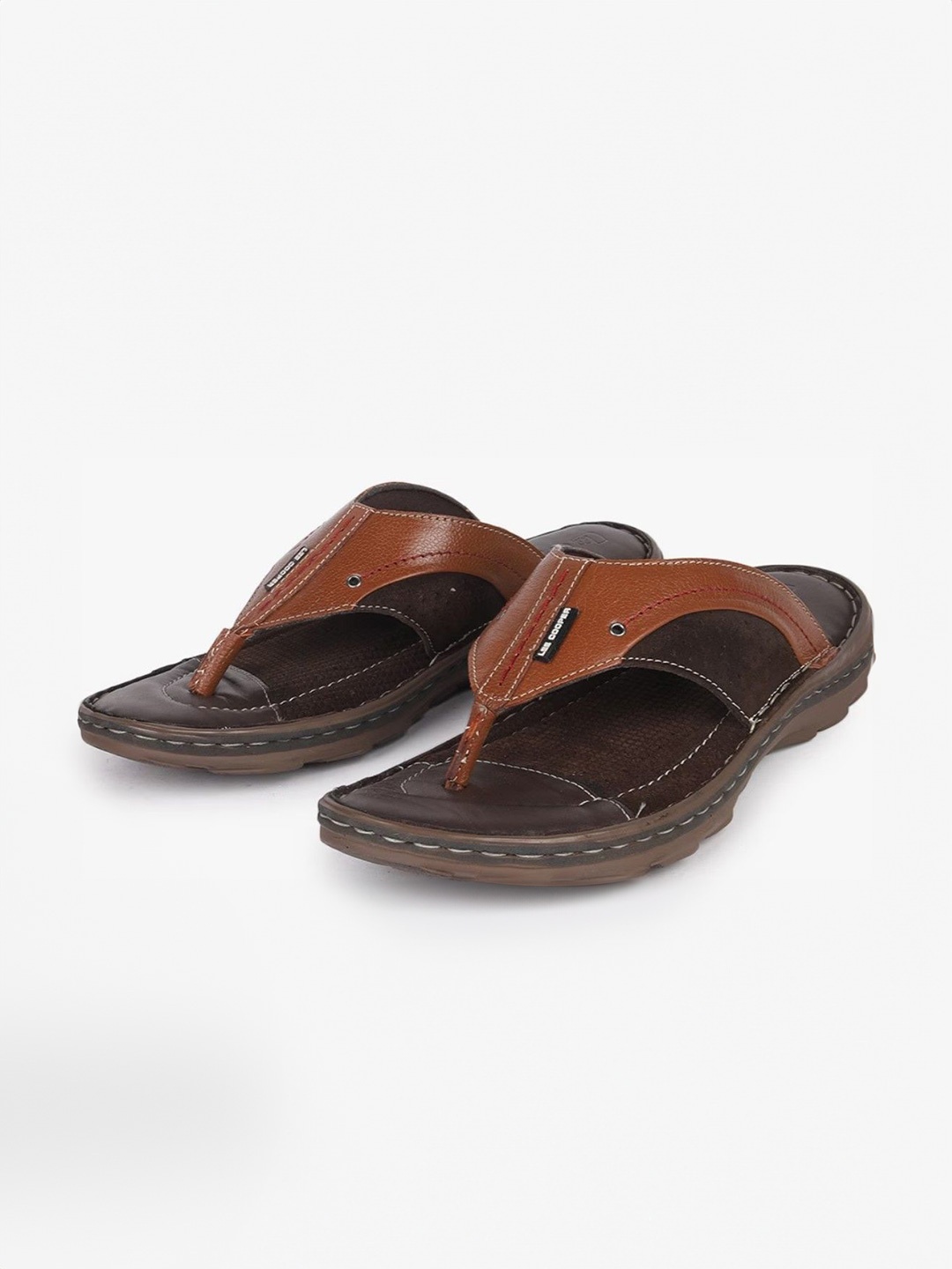 

Lee Cooper Men Leather Comfort Sandals, Tan