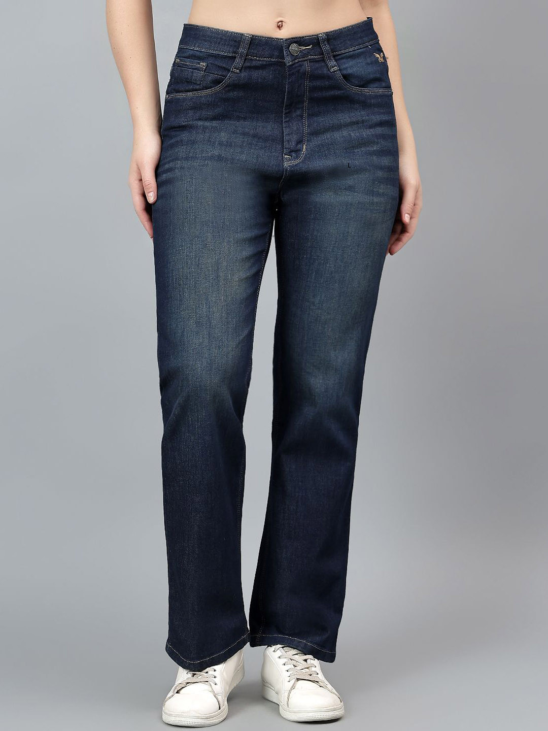 

Cantabil Women Light Fade Stretchable Jeans, Blue